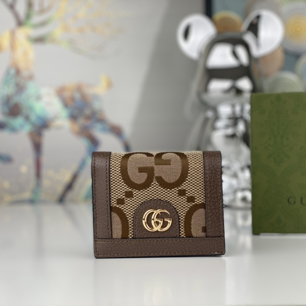 Gucci GG Marmont Jumbo GG Compact Wallet